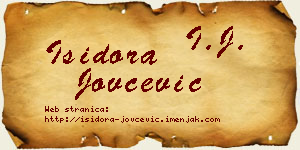 Isidora Jovčević vizit kartica